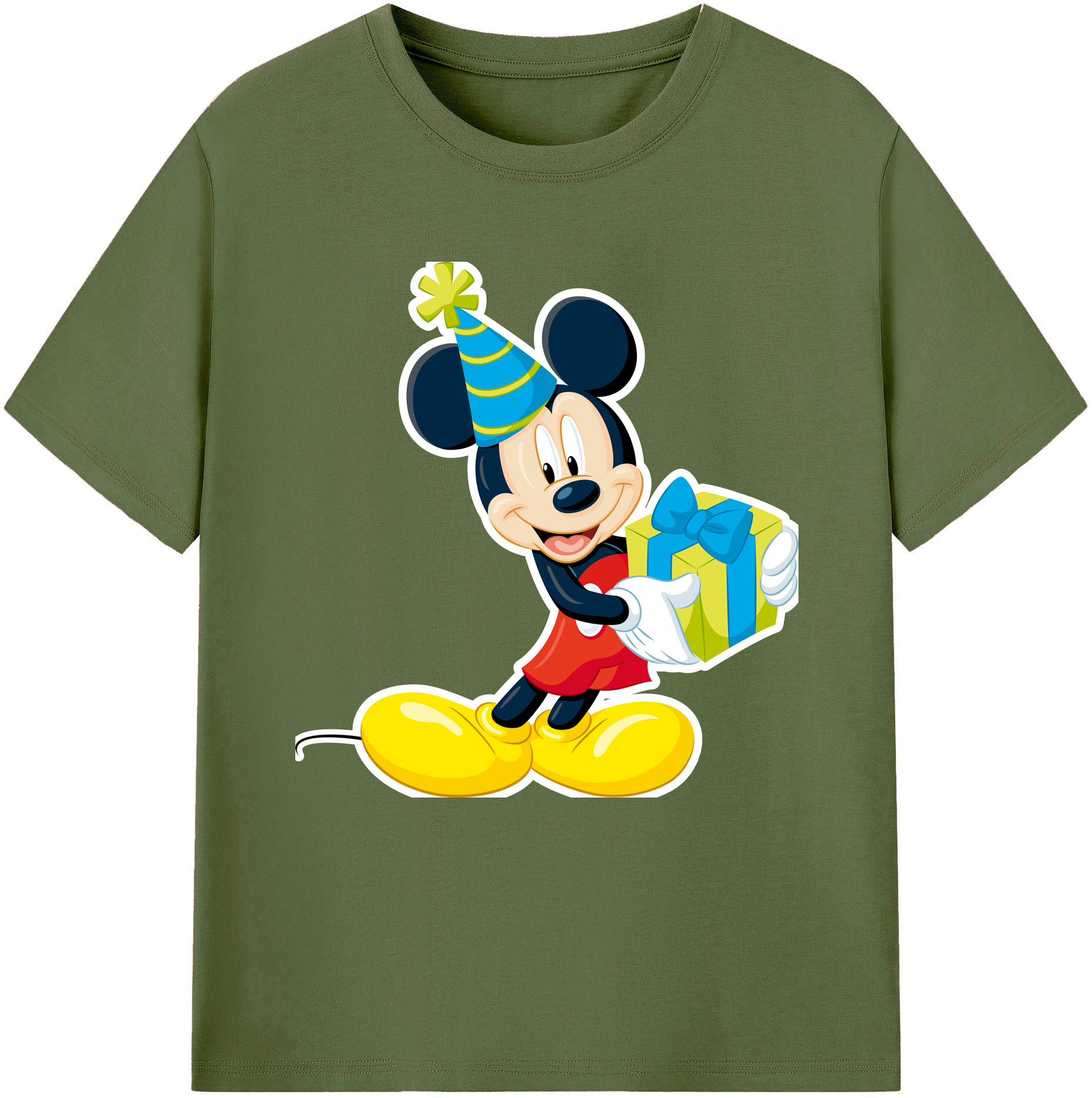 （画像用） ミッキーマウス Mickey Mouse 綿100％半袖Tシャツ（フロントプリント）